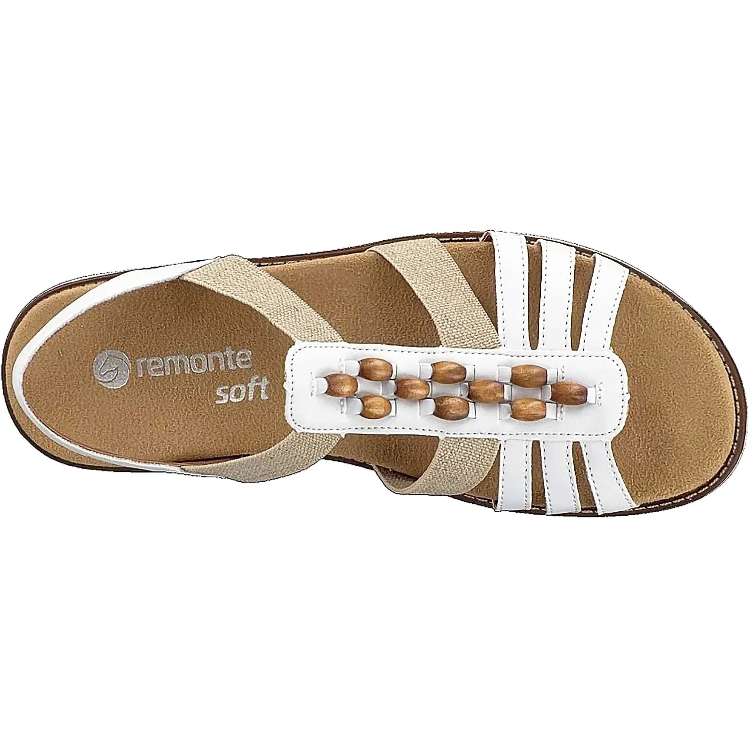 Women's Remonte D2065-80 Jocelyn 65 Weiss/Taupe Synthetic