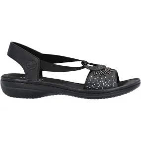 Women's Rieker 60880-00 Black With Beads Synthetic