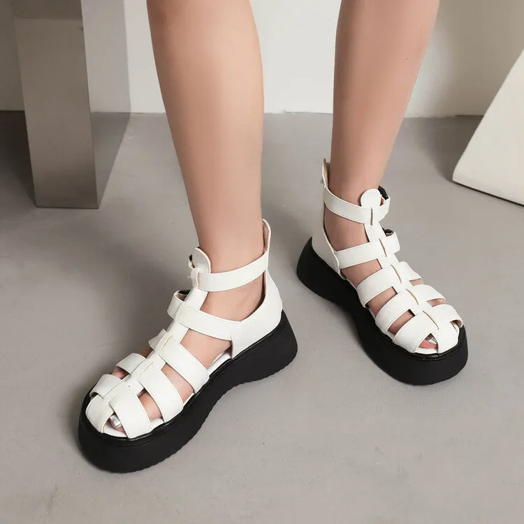 Women's's Hollow Out Flat Platform Gladiator Sandals